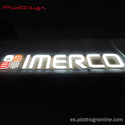 Letrero de la tienda personalizada LED 3D patrón digital letras